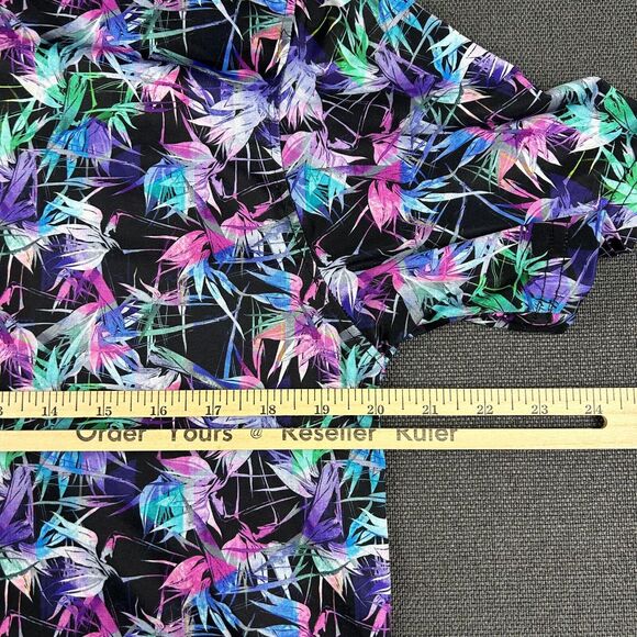 Maelreg Polo Shirt Mens Small Floral Geometric Performance Golf Stretch Colorful - Picture 7 of 8